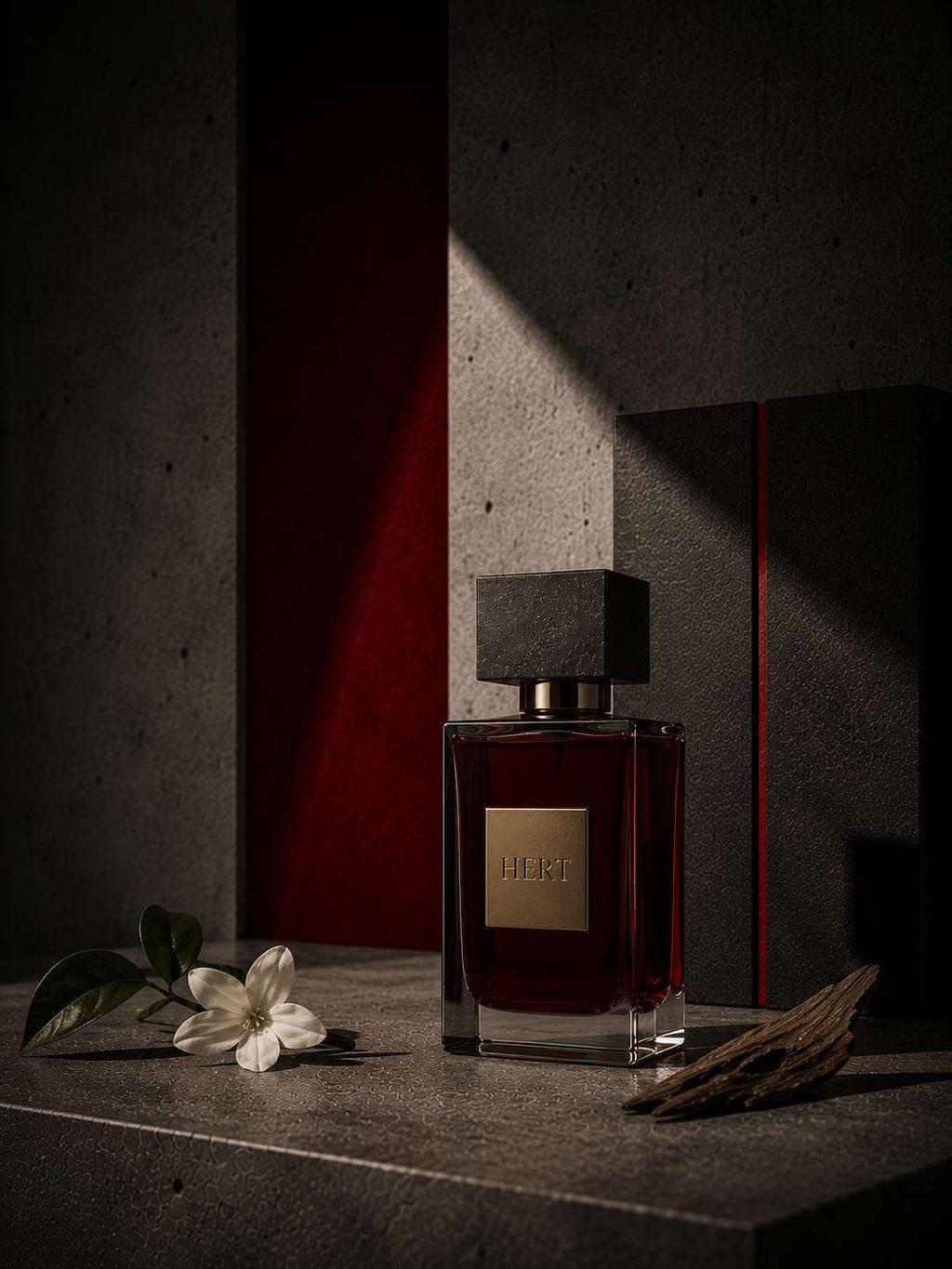 Objects of Intent — A three-part product world — timepiece, fragrance and leather goods — held together by one material logic.